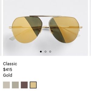 BRAND NEW BOTTEGA VENETTA GOLD AVIATOR SUNGLASSES
